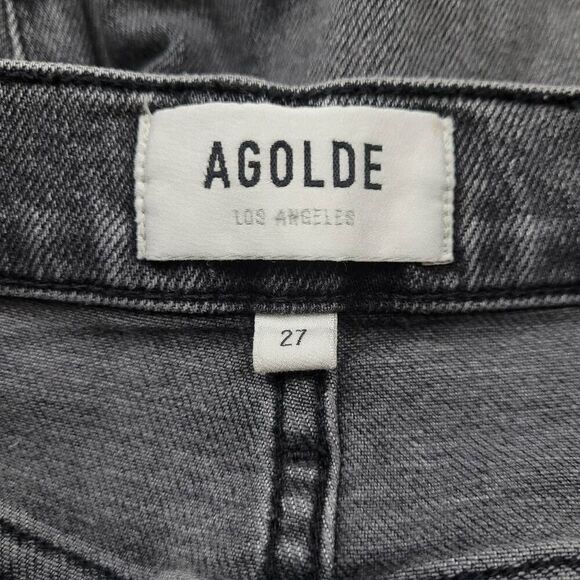 Agolde Sophie Ankle Mid-Rise Jeans Sz 27 Duet Gray Charcoal Skinny Stretchy - Picture 4 of 9